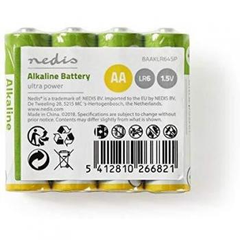 Nedis AA Alkaline Batteries, 1.50 V, 4 Count