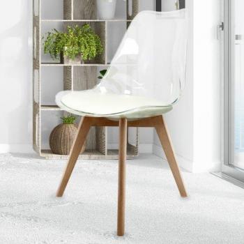 Clear Square‑Leg Dining Seat by Soho Fusion Living