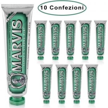 Marvis Cura delle Gengive Classic Strong Mint – 10 confezioni da 85 ml