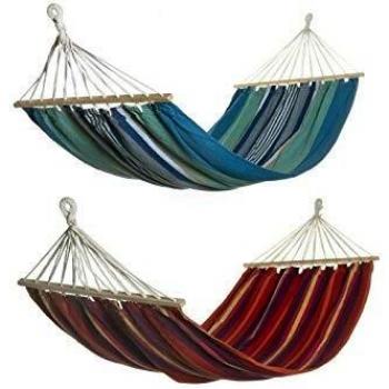 Hamaca de Poliéster DKD Home Decor Azul Abeto Rayas (200 x 100 x 3 cm)