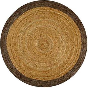 Sonata Handmade Jute Rug with Grey Border 150 cm