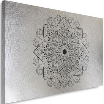 Mandala Argento Feeby Canvas 60x40