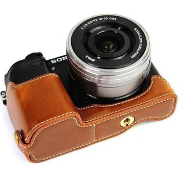 Leather Camera Strap Bag for Sony A7 II