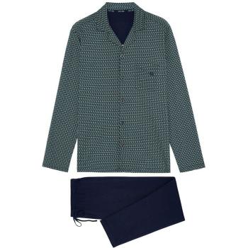 Pyjama Hom manches longues col camp bleu marine