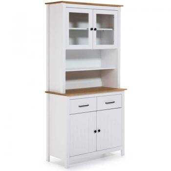 Vitrina Blanco de Madera de la Serie Miranda