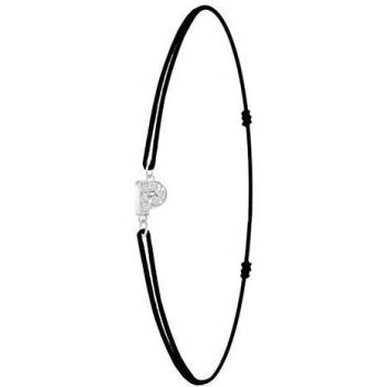 Bracelet SC Crystal Femme, Noir, Métal rhodié, Ajustable