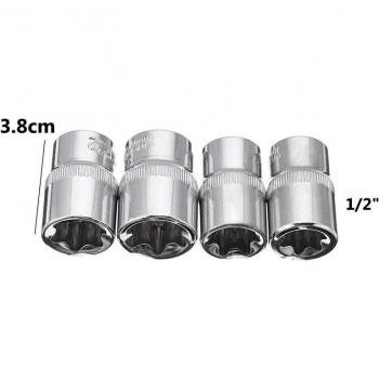 14 Piece Female Torx Star Socket Set 1/4, 3/8, 1/2 Inch Drive E4