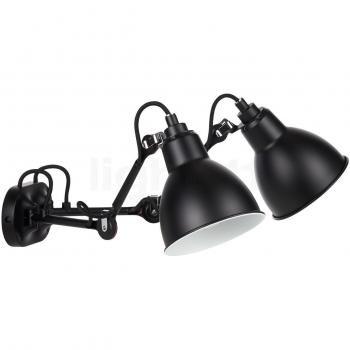 Lampe Applique Double en Acier Noir 204