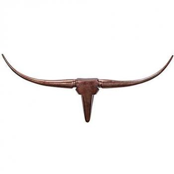 KADIMA DESIGN Dekoratives Bull Geweih M, 100x40 cm aus Aluminium
