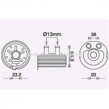 Radiador de Combustível e Óleo PRASCO DN3443