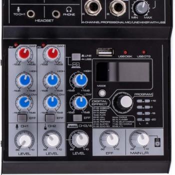 CAD Audio MXU4-FX 4-Channel Mixer with USB and Digital Effects