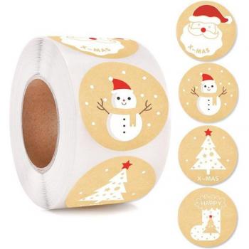 Sticker Navidad 5’’ con Tema de Santa y Alces