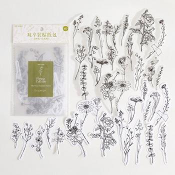 Pack 40 Stickers Decorativos Blancos y Neutros