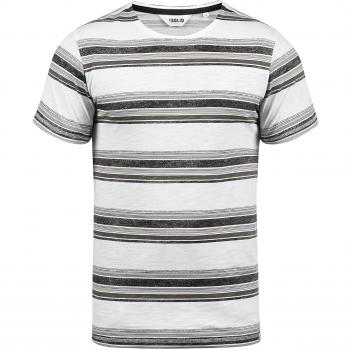 !Solid Sid Herren T-Shirt Kurzarm Shirt Streifenshirt Mit Streifen Und Rundhalsausschnitt 100% Baumwolle, Größe:XL, Farbe:Schwarz