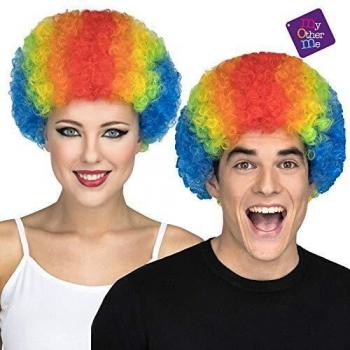 Parrucca Riccia Multicolore TU