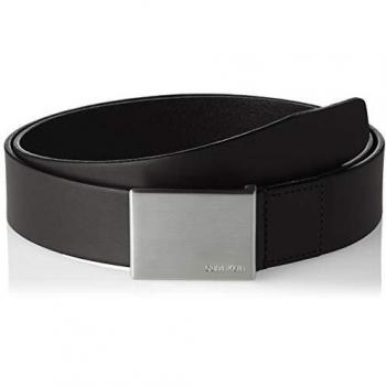 Calvin Klein Leather Plaque Belt Black 95 cm