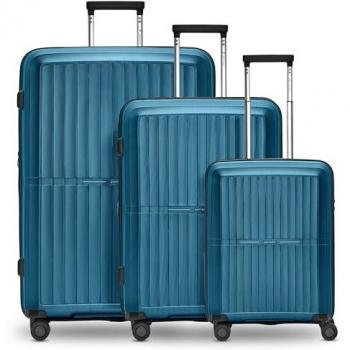 Pactastic 4-Rollen Kofferset 3tlg. Hartschale mit TSA-Schloss