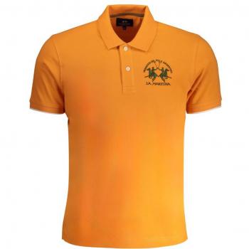 Orange Contrast Polo Shirt with Logo