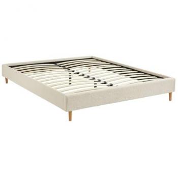 Cama con Somier Blanco Milton 213x167.5x30 cm