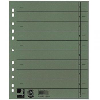 Separatore Archivio Universale Q‑Connect 24x30 cm 230 g/m² Verde (KF02788)