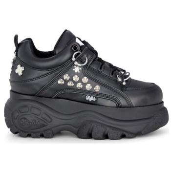 Buffalo 1339‑14 Women’s Punk Platform Studded Vegan Nappa Sneakers (Black) – 6.5