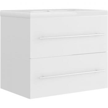 Armoire d’Évier avec Lavabo Intégré Helloshop26 Blanc Aggloméré 60x38,5x48 cm