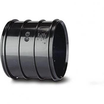 Polypipe Solvent Double Socket Soil Pipe Coupler 110mm Black