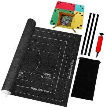 Foldable Puzzle Saver Storage Felt Pad with Inflatable Pump