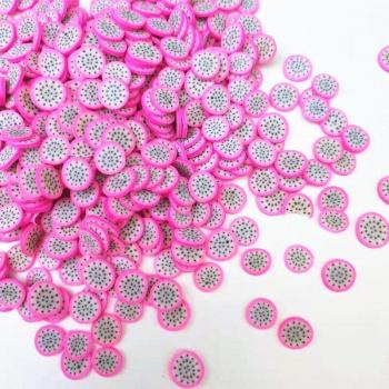 20g Lot of 5mm Pitaya Fruit Polymer Clay Slices for DIY Crafts