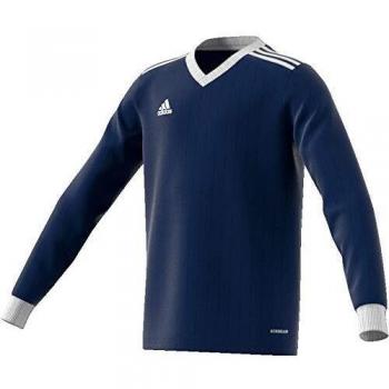 Adidas Jungen TABELA 18 Longsleeve Trikot, Dunkelblau/Weiß, 128