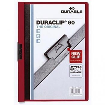 Durable Hunke & Jochheim Duraclip® Clip Folder® 60 Colours Hard Film 60 Pages, Clear/Green