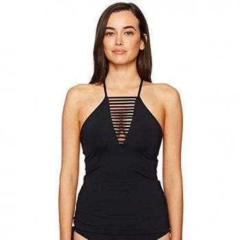 Top bikini Seafolly Active C/D Multi Rouleau, Nero