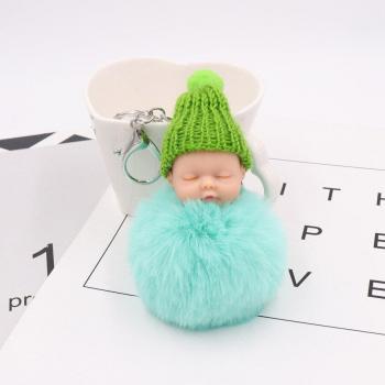 Cute Fluffy Pompom Baby Doll Chain