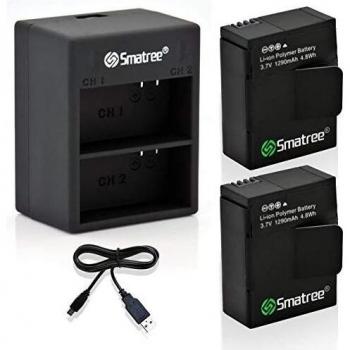 Batterie Smatree 1290mAh per GoPro Hero3 (2-pack) + Caricabatteria Doppia