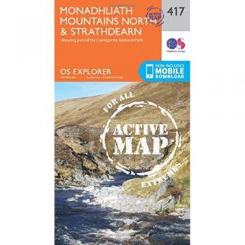 Ordnance Survey Map of Monadhliath Mountains North & Strathdearn