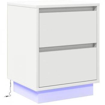 Table de Nuit avec Éclairage LED 39 x 34,5 x 50 cm