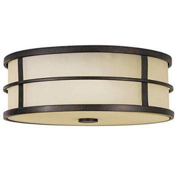 Fusion 3 Light Flush Mount Ceiling Light Bronze, E27