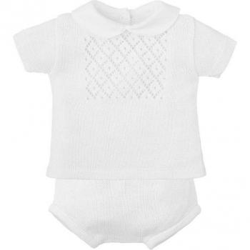 Bebé Blanco Tricot Calado