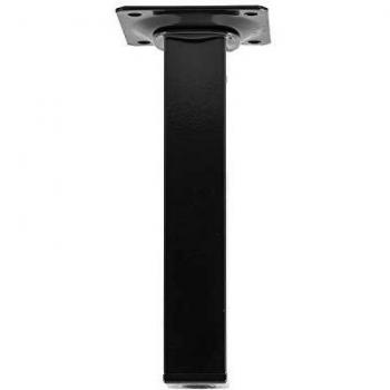 Pied de meuble tube carré 25 mm x 25 mm – 150 mm – Noir