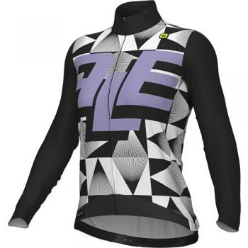 Maglia Alé PR.E Multiverso Donna Manica Lunga Nero Intenso Bianco Lilla