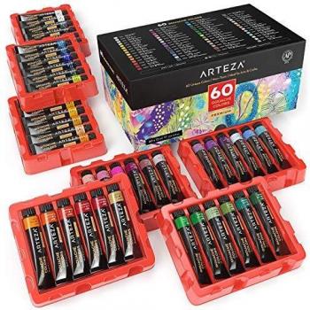 ARTEZA 60 Premium Gouache Farben, 12 ml Tuben