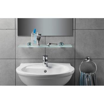 Mensola in vetro satinato cromata 52x14x5 cm, modello Ideal Standard IOM A9124AA