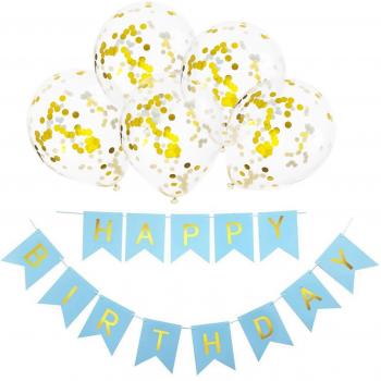 Paquete de Decoración para Cumpleaños en Oro Rosa
