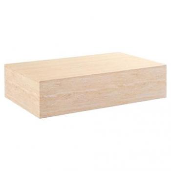 Table basse moderne en marbre couleur travertin