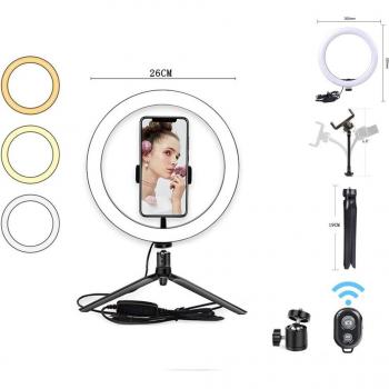 Luz LED para selfies con trípode