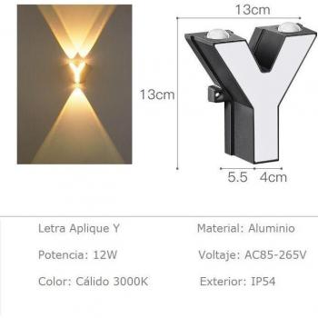 Lettre Y Aluminium 220V pour Enseignes 135.5cm