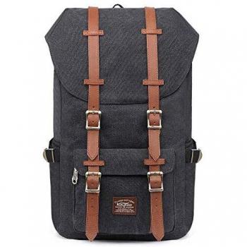 Sac à dos Kaukko loisirs, compartiment 15″ ordinateur portable, 22 L, noir