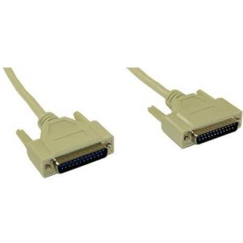 InLine® Serielles Kabel, 25pol Stecker / Stecker, vergossen, 1:1 belegt, 10m