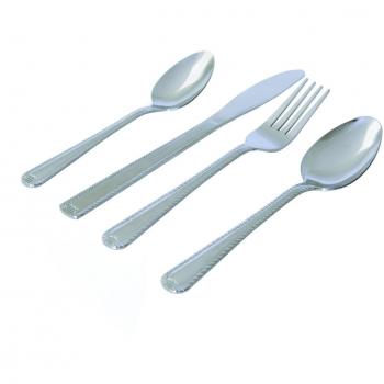 Sabichi Bead Finish 16-Item Cutlery Kit – Stainless Steel Off-White