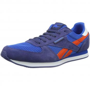 Reebok Classic Jogger Running Shoes, Uomo, Blue (Collegiate Navy/Energy Orange/White/Collegiate Navy), 44.5 EU